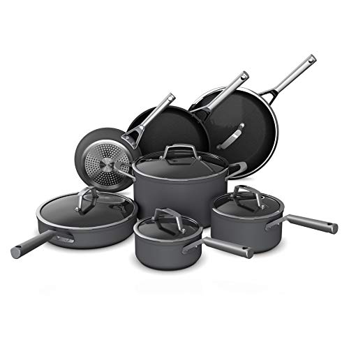 Ninja C39800 Foodi NeverStick Premium 12-Piece Cookware Set, Hard-Anodized, Nonstick, Durable & Oven Safe to 500°F, Slate Grey 299.99 TODAY ONLY AT AMAZON