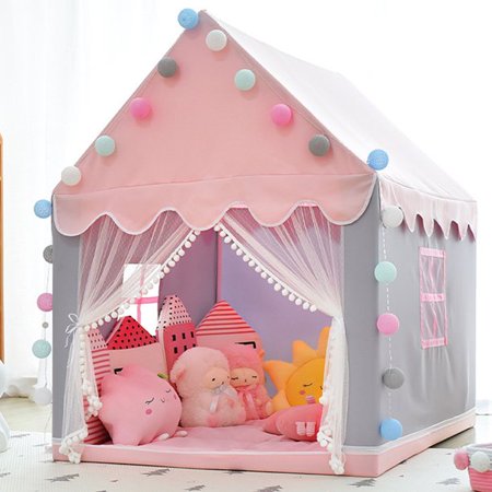 NKTIER Princess Tent,Kids Play Tent Girls Castle Playhouse Tent For Children Indoor Outdoor Games 51.2 x 39in