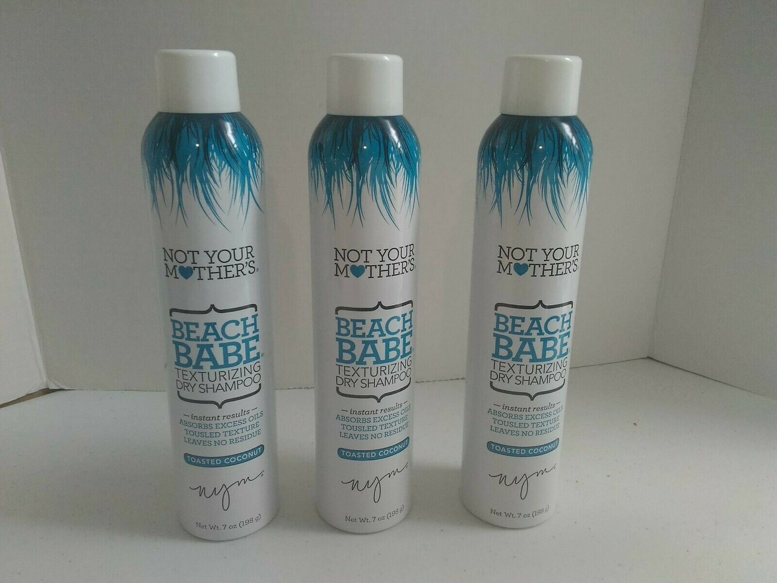 Not Your Mother's Beach Babe Refreshing Dry Shampoo Spray, 7oz Lot of 3