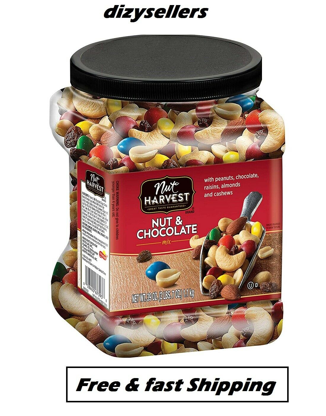 Nut Harvest Nut & Chocolate Mix, 39 Ounce Jar