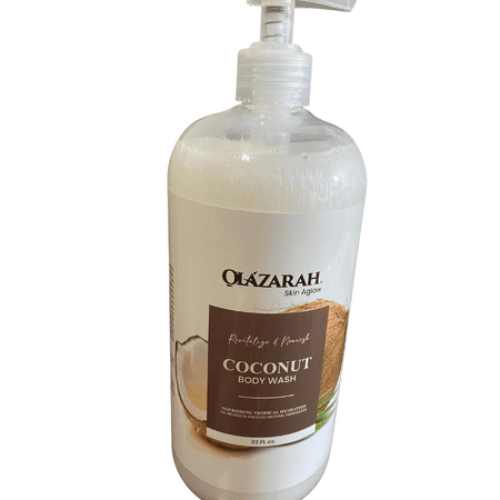 OLAZARAH Coconut Revitalize & Nourish Body Wash, Infused w/Coconut Oil for Women and Men, 32 Fl. oz.