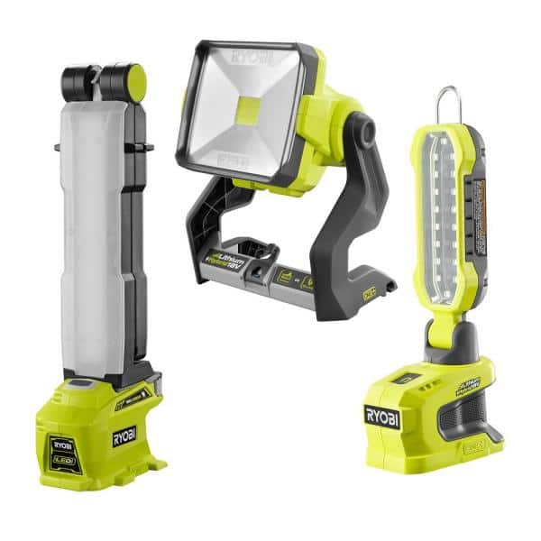 ONE+ 18V Cordless 3-Tool Hobby Lighting Kit with Work Light, Workbench Light, and Project Light (Tools Only)
