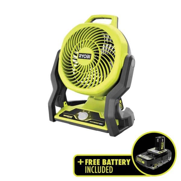 ONE+ 18V Cordless Hybrid 7-1/2 in. Fan with 2.0 Ah Lithium-Ion HIGH PERFORMANCE Battery on Sale At The Home Depot