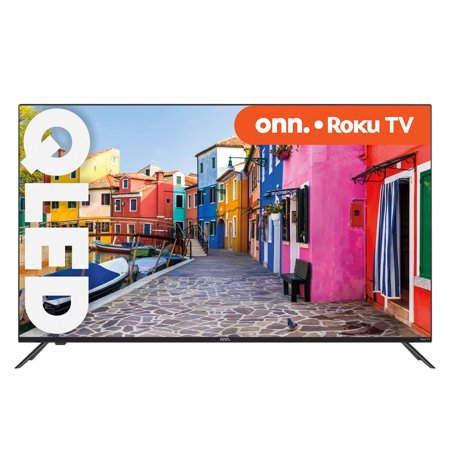 onn. 50” QLED 4K UHD (2160P) Frameless Roku TV HDR (100071700)