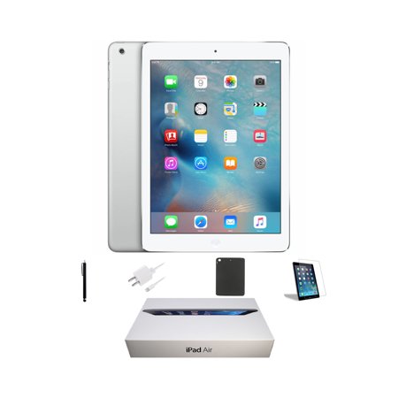Open Box | Apple iPad Air | 16GB Silver | Wi-Fi Only | Bundle: Tempered Glass, Case, Charger & Stylus Pen comes in Original Packaging