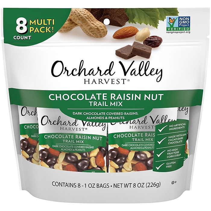 Orchard Valley Harvest Trail Mix, Chocolate Raisin Nut, 8 oz. (JOH13663) on Sale At Staples