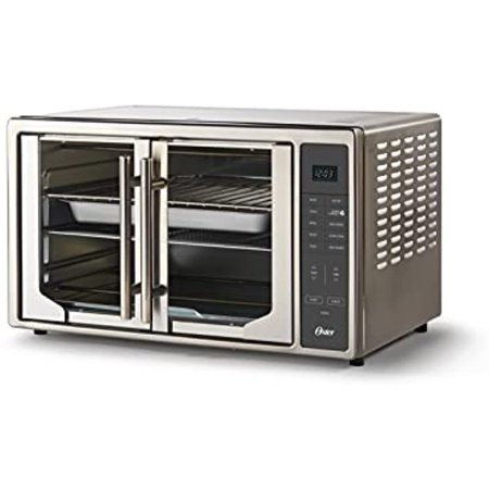 Oster Air Fryer Countertop Toaster Oven | French Door and Digital Controls | Stainless Steel, Extra Large