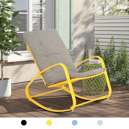 Outdoor Rocking Chair Metal Rocking Chair with Cushion