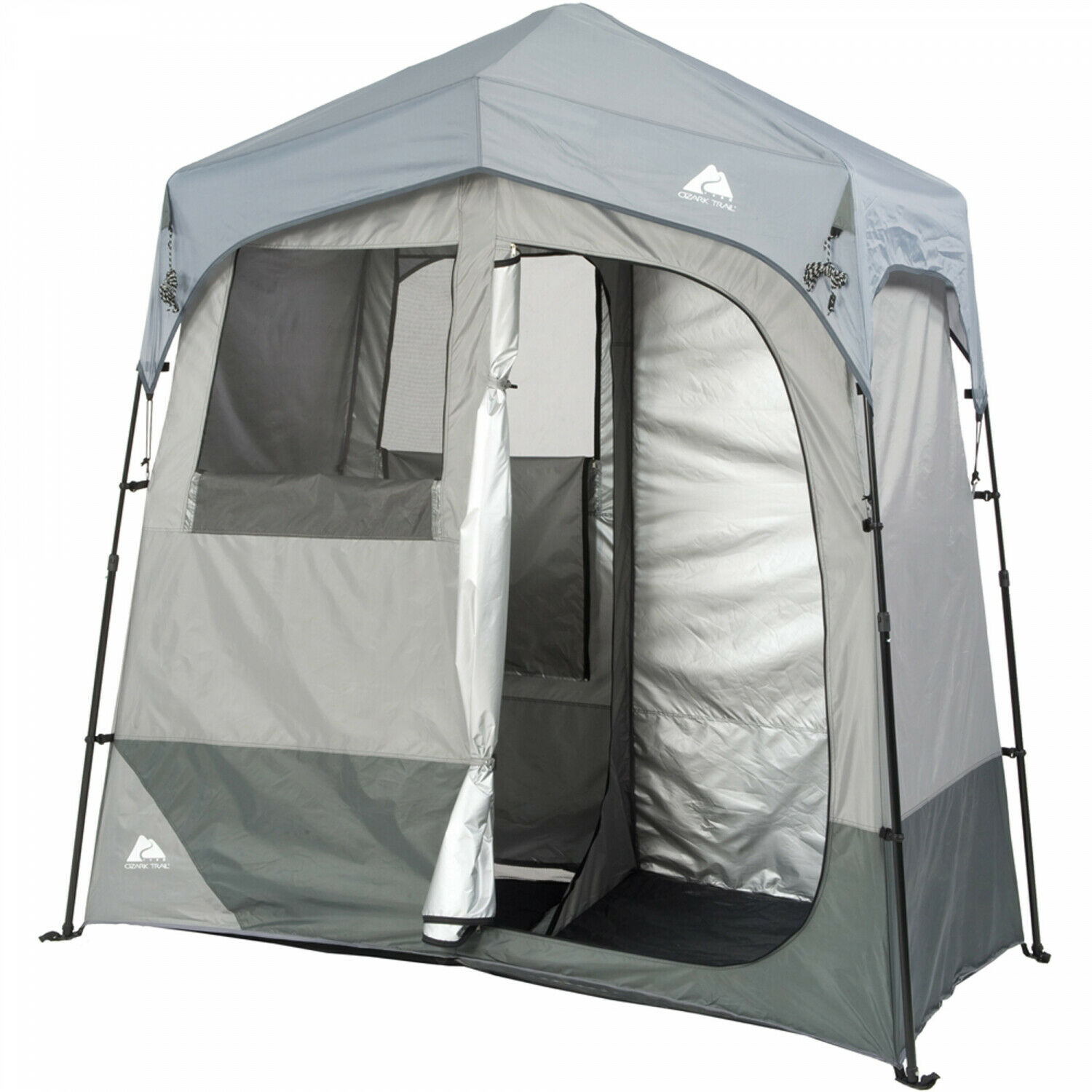 Ozark Trail 2-Room Camping Instant Shower/Utility Shelter, Outdoor Privacy Tent