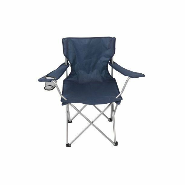 Ozark Trail Basic Quad Folding Outdoor Adult Camp Chair, Blue