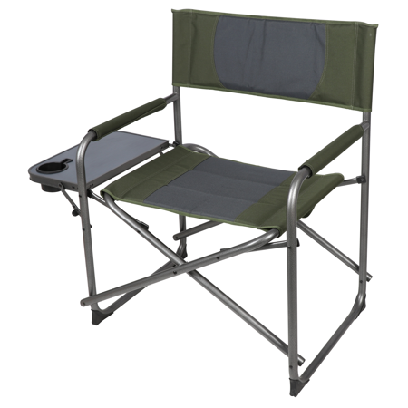 Ozark Trail Oversized Director Chair with Side Table for Outdoor, Green Fabric