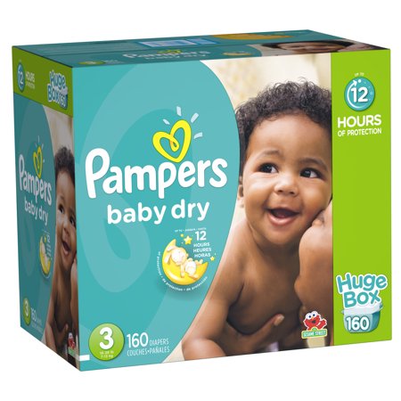 Pampers Baby Dry Diapers Size 3, 160 Diapers