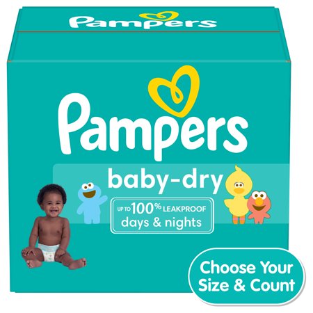 Pampers Baby Dry Extra Protection Diapers, Size 0, 104 Count