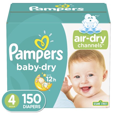 Pampers Baby-Dry Extra Protection Diapers, Size 4, 150 Ct