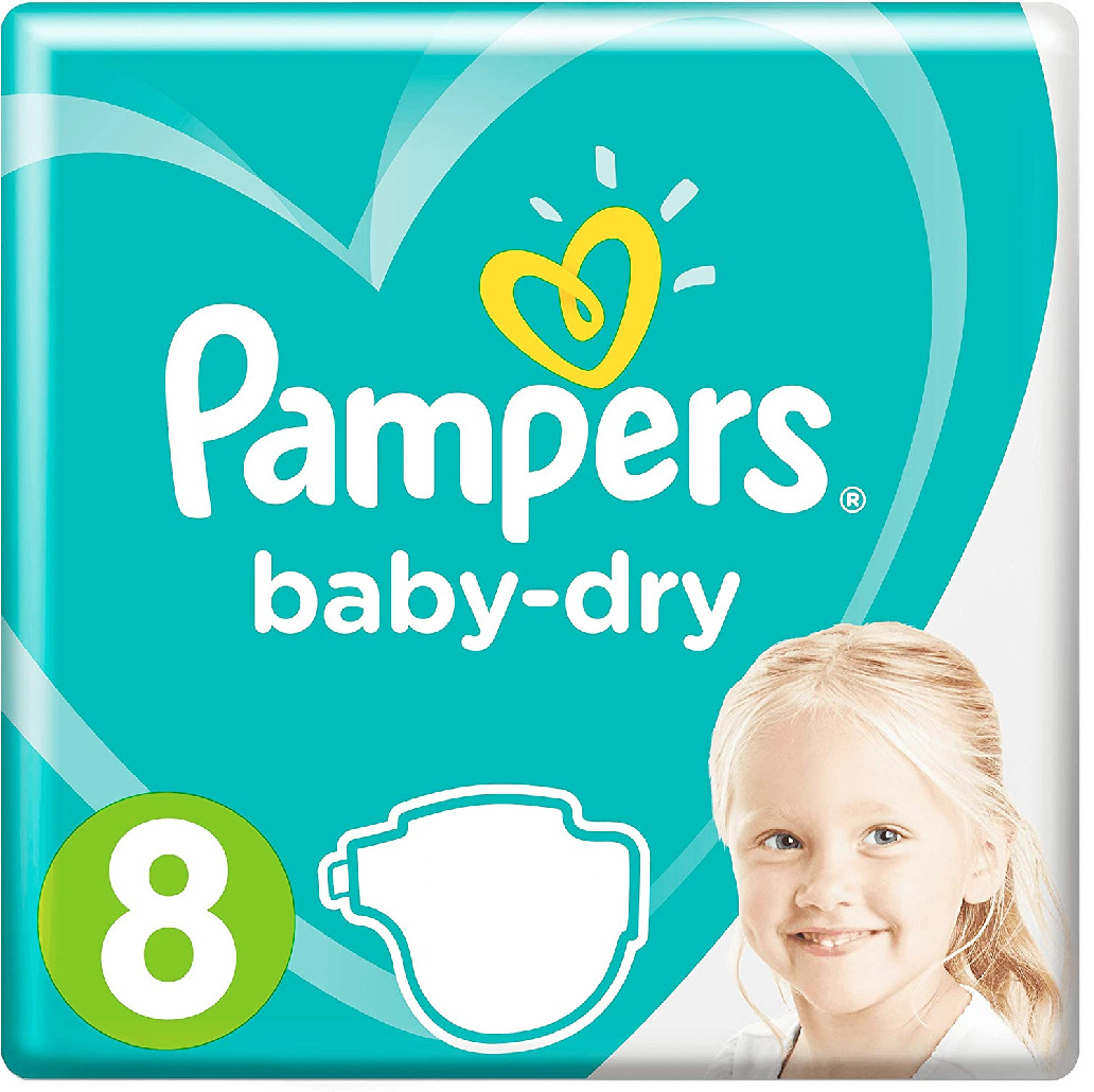 Pampers Baby Dry Size 8 Sample 5x Diapers All New Size Imported Pampers 8