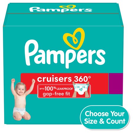 Pampers Cruisers 360 Fit Diapers, Active Comfort, Size 3, 132 Count