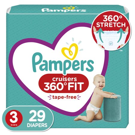 Pampers Cruisers 360 Fit Diapers, Active Comfort, Size 3, 29 ct