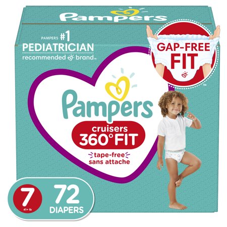 Pampers Cruisers 360 Fit Diapers - Size 7, 72 Count