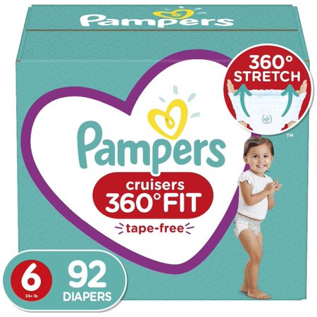 Pampers Cruisers Comfortable Diapers - Size 6, 92 Count