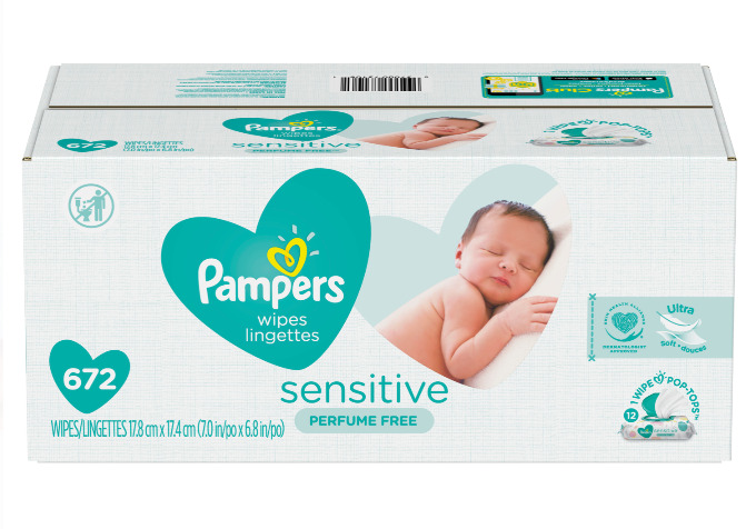 Pampers, Wipes. Sensitive Perfume Free, 672 Ct *Dented Box