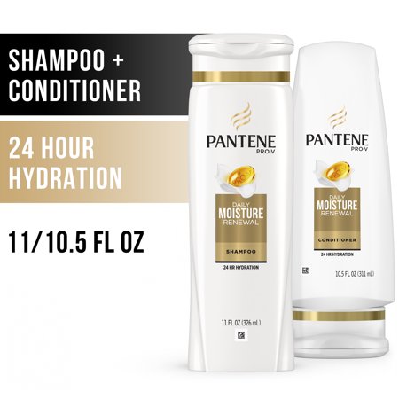 Pantene Moisture Shampoo and Conditioner Pack, Daily Moisture Renewal, 10.5-11 Oz