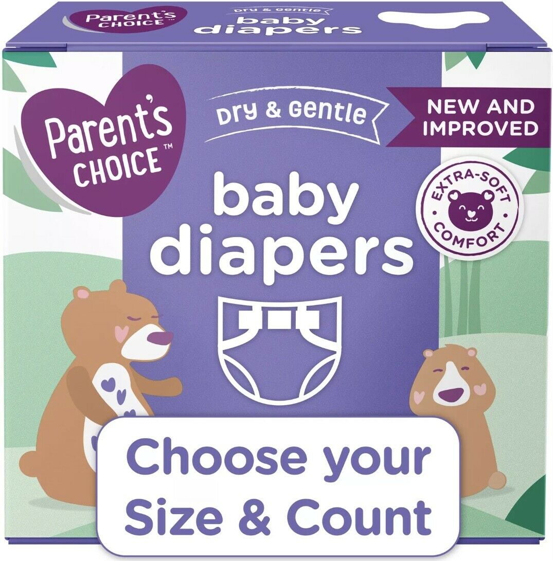 Parent's Choice Disposable Baby Diapers Size Newborn, 1,2,3,4,5,6,7
