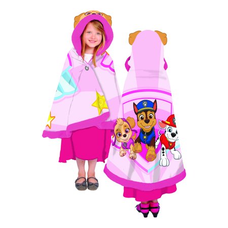 Paw Patrol Chase Marshall Skye Kids Snuggle Wrap Wearable Blanket with Hoodie for Camping - Children Body Wear Snuggie 31 Inch x 55 Inch with Printed Characters