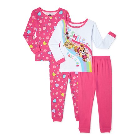 Paw Patrol Exclusive Toddler Boys Cotton Pajama Set, 4-Piece, Sizes 2T-5T
