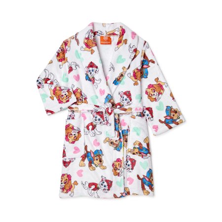 Paw Patrol Toddler Girl Pajama Plush Robe, Sizes 2T-4T