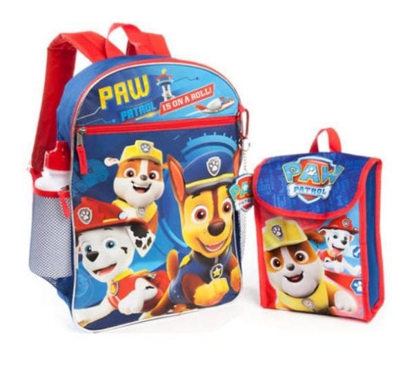 Paw Patrol 5 Piece Backpack Set only $12.80 shipped