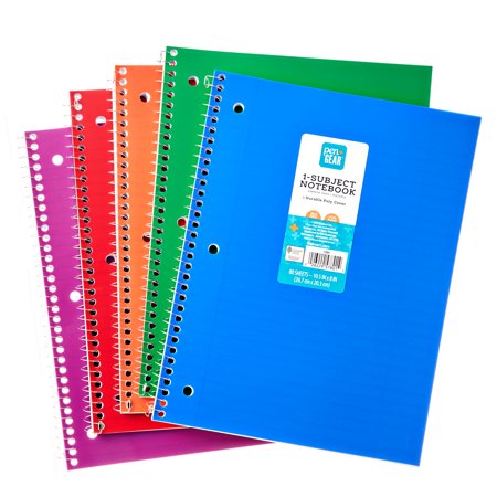 Pen + Gear 1-Subject Notebook, Wide Ruled, 80 Sheets, 10.5" x 8"