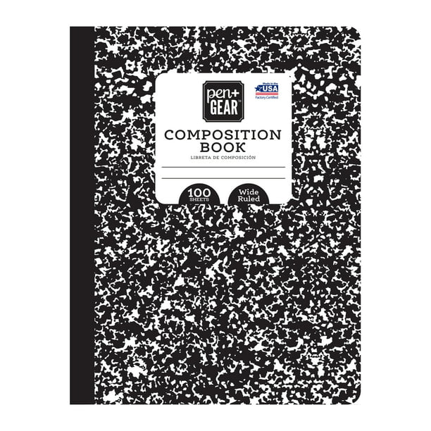 Pen + Gear Composition Book, Wide Ruled, 100 Pages, 9.75" x 7.5" on Sale At Walmart - Back To School Deal