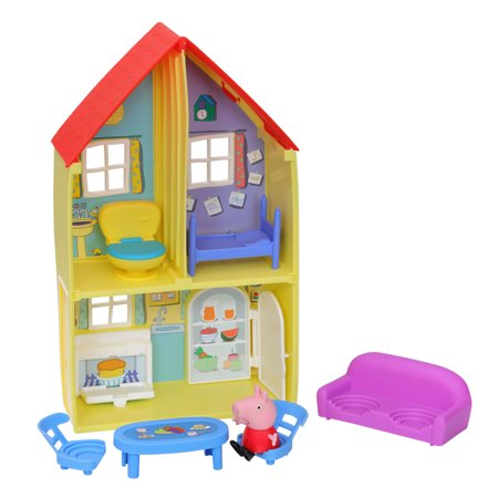Peppa Pig Peppa’s Adventures Peppa’s Family House Playset Preschool Toy, 6 Accessories