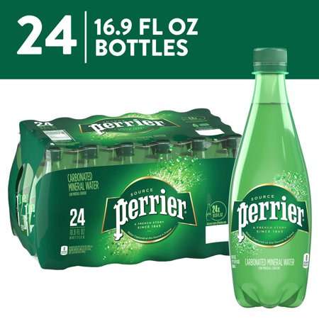 Perrier Sparkling Water, 16.9 FL OZ Plastic Water Bottles (24 Count) 405.6 fl oz.