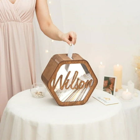 Personalized Wedding Card Box Wooden Wedding Blessing Message Box Wooden Letter Card Box,Easter Decorations