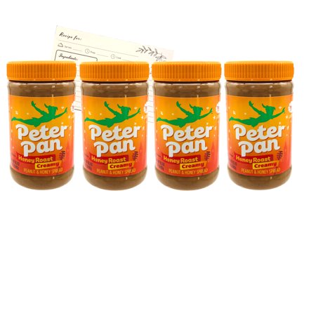 Peter Pan Honey Roast Creamy Peanut Butter, 16.3 Ounce, Pack of 4