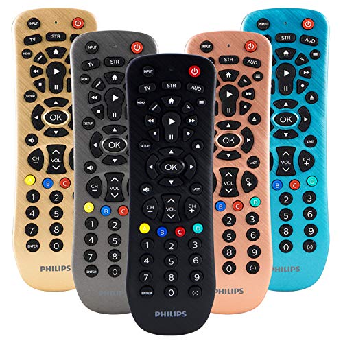 Philips Remote Control for Samsung, Vizio, LG, Sony, Sharp, Roku, Apple TV, RCA, Panasonic, Smart TVs, Streaming Players, Blu-ray, DVD, 3-Device, Black, SRP9232D/27 - Amazon