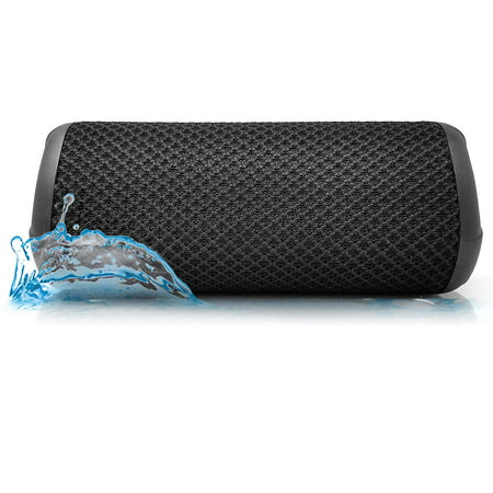 Photive HYDRA II Bluetooth Speaker Wireless Waterproof Portable Audio. 10-Watt Dual Subwoofer. 10-Hours of Continuous Play.