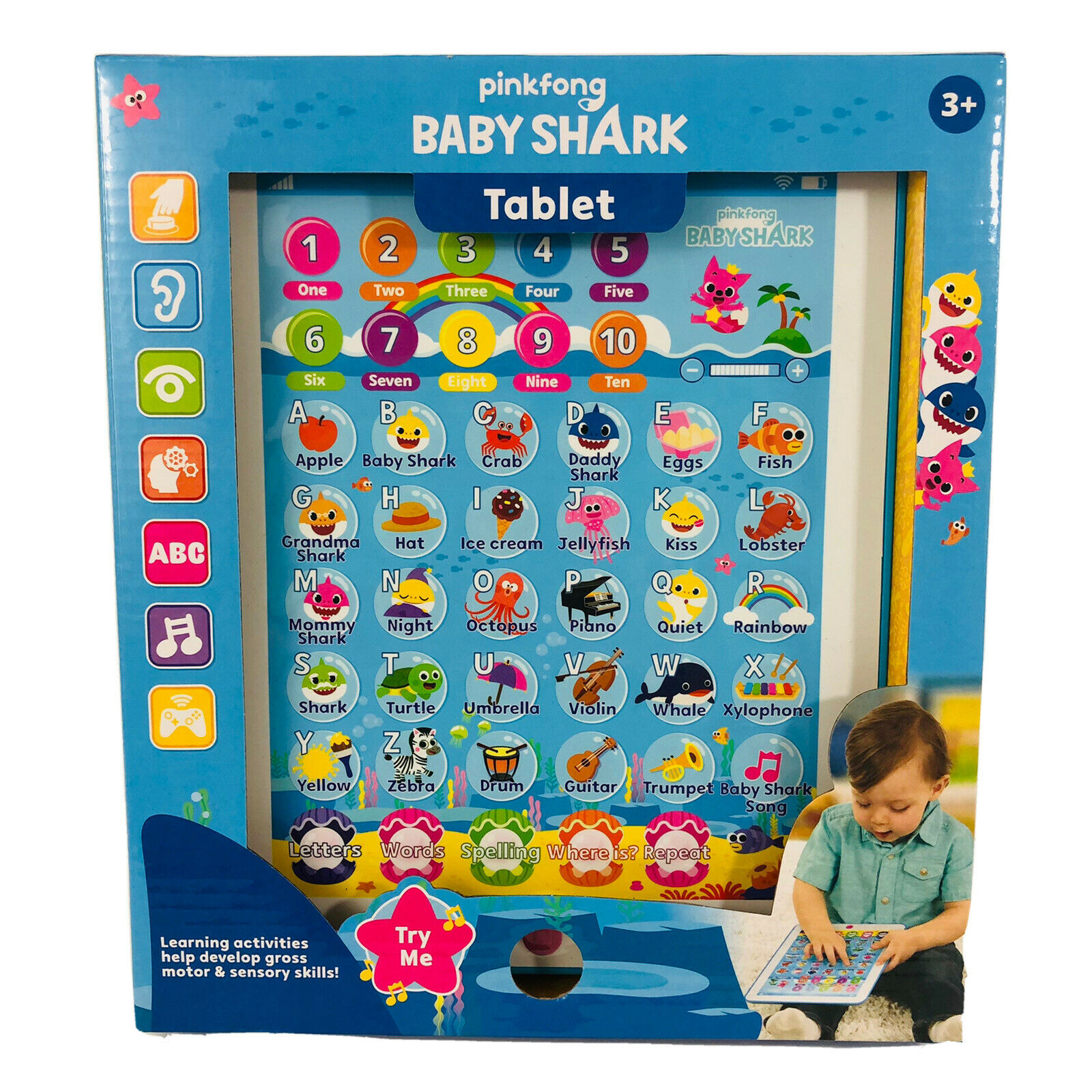 Pinkfrog Baby Shark Tablet Interactive Educational Learning Toy Computer New