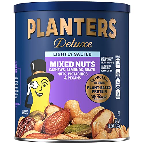 PLANTERS Deluxe Lightly Salted Mixed Nuts, 15.25 oz. - AMAZON FRESH