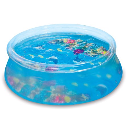 Play Day 8-Foot Round 3D Transparent Quick Set Above Ground Pool With 2 Pairs Of 3D Goggles, Ages 6 And Up, Unisex