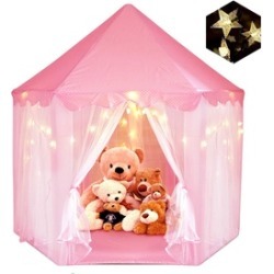 Portable Folding Princess Castle Tent Girls Princess in Pink