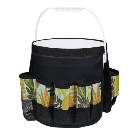 Portable For Outdoor Gardening Yard Lawn Storage Tote Not Include Tools Printed Oxford Cloth Canvas Bucket Bag