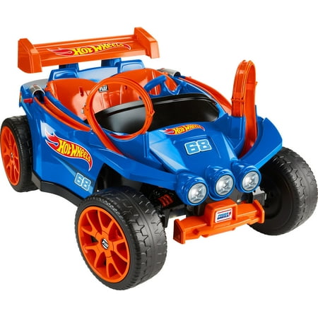 Power Wheels Hot Wheels Racer Battery-Powered Ride-on, 12 V, Max Speed: 5 mph