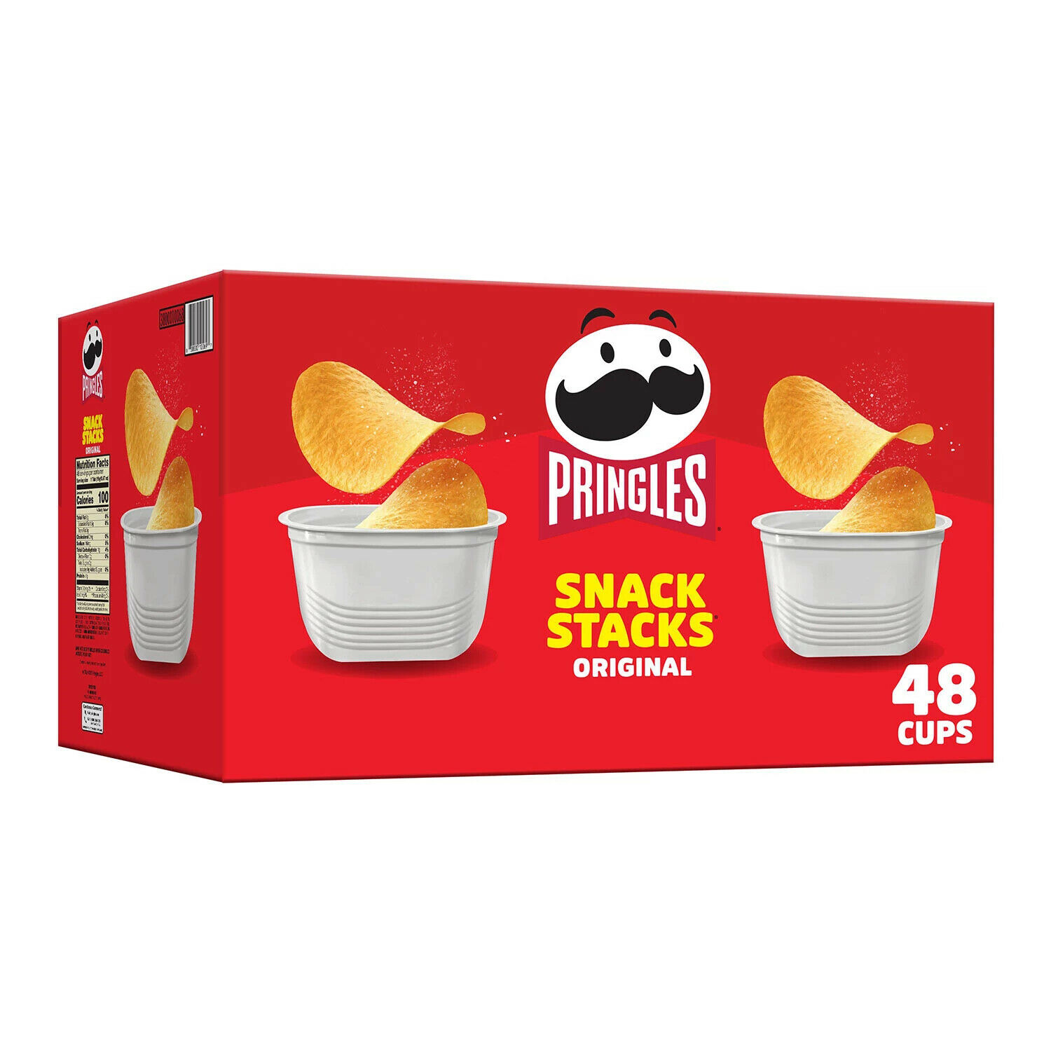Pringles Snack Stacks Potato Crisps Chips Original Flavor 0.67 oz 48 ct