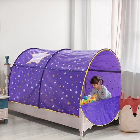 Privacy Pop Up Home Tent Bed Canopy Indoor Boys Girls Dream Tent Purple