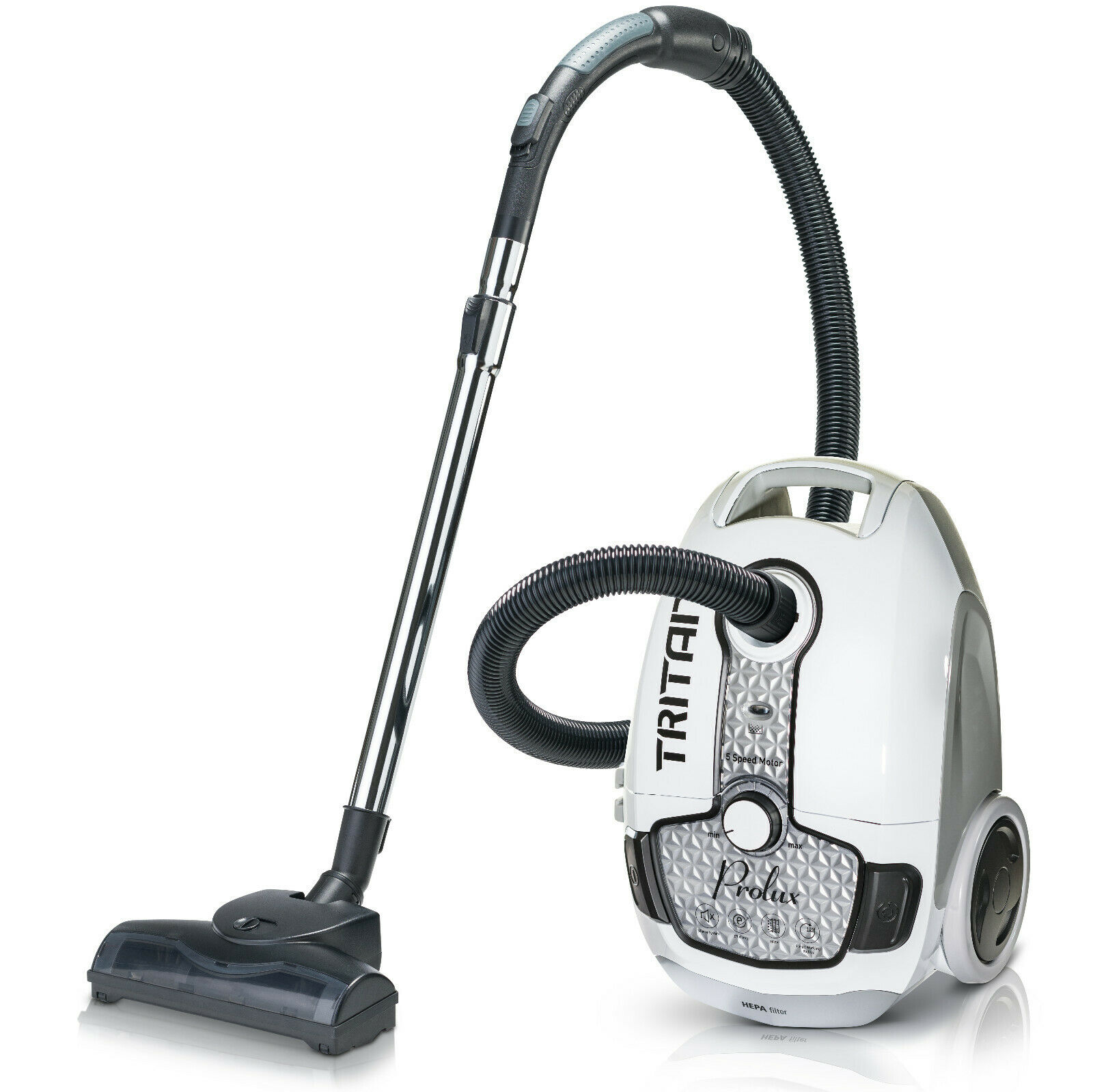 Prolux Tritan White Canister Vacuum Cleaner w/ HEPA Filter Certified Refurbished