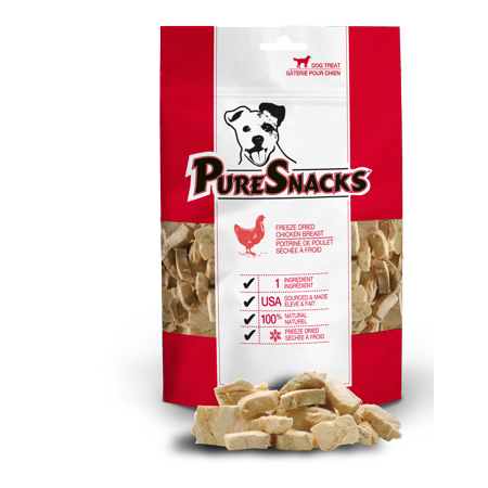 PureSnacks Chicken BreastFreeze Dried Dog Treats, 4.94 oz.