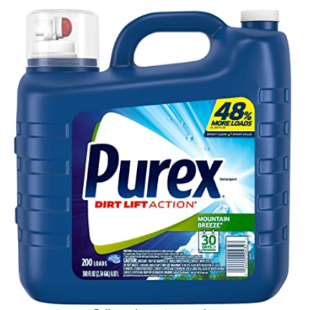 Purex Mountain Breeze, 200 Loads, Liquid Laundry Detergent Dirt Lift Action, 300 fl oz