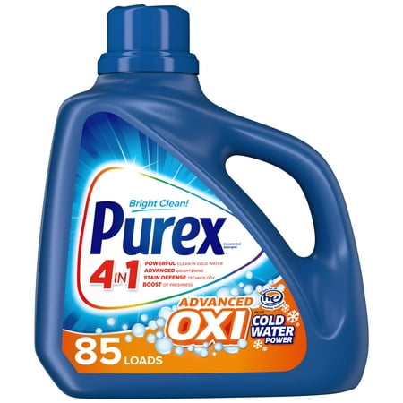 Purex Liquid Laundry Detergent Plus Oxi, Fresh Morning Burst, 128 Fluid Ounces, 71 Loads